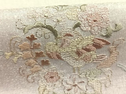 平和屋着物●本場染大島紬　訪問着　総刺繍　吉祥花鳥文　正絹　逸品　AABL3075fy