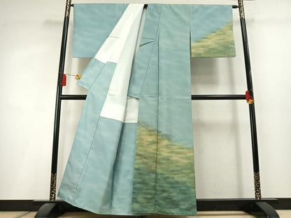 平和屋着物●本場染大島紬　訪問着　霞文　正絹　逸品　AABL3076fy