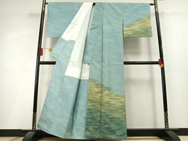 平和屋着物●本場染大島紬　訪問着　霞文　正絹　逸品　AABL3076fy