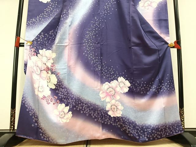 平和屋着物●豪華振袖　舞花文　暈し染め　正絹　逸品　AABL3077fy