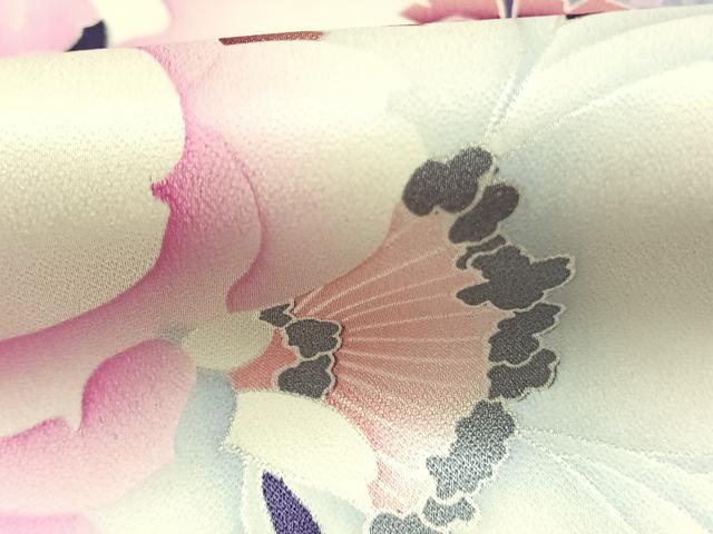 平和屋着物●豪華振袖　舞花文　暈し染め　正絹　逸品　AABL3077fy