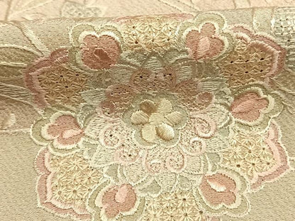 平和屋着物●訪問着　中国三大刺繍　スワトウ刺繍　汕頭刺繍　総刺繍　吉祥花文　正絹　逸品　AABL3078fy