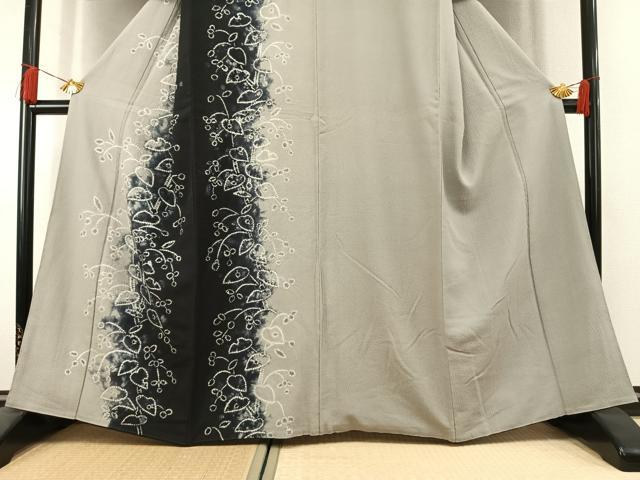 平和屋着物●訪問着　絞り　枝葉文　暈し染め　正絹　逸品　未使用　AABL3087fy