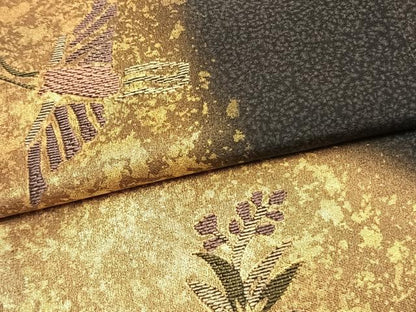 平和屋着物●訪問着　刺繍　花鳥文　暈し染め　金彩　正絹　逸品　AABL3089fy