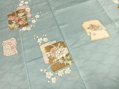 平和屋着物●洗える最高級着物　＜英＞はなぶさ謹製　訪問着　色紙重ね花文　金彩　洗える着物　AABL3092fy