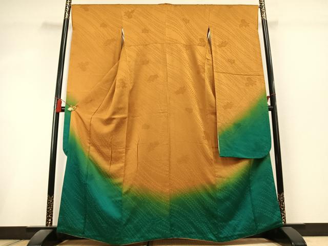 平和屋着物●豪華振袖　辻が花地紋　暈し染め　正絹　逸品　AABL3097fy