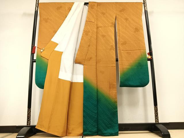 平和屋着物●豪華振袖　辻が花地紋　暈し染め　正絹　逸品　AABL3097fy
