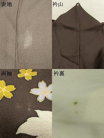 平和屋着物●豪華振袖　草花文　金彩　正絹　逸品　AABL3098fy