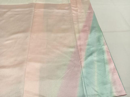 平和屋着物●パリコレクション　ファッションモデル・デザイナー　山口小夜子　振袖　舞蝶文　暈し染め　金銀彩　正絹　逸品　AABL3099fy