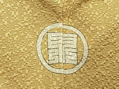 平和屋着物●上質な色無地　紫根染　草木染　霞地紋　花葉色　正絹　逸品　未使用　AABL3103fy