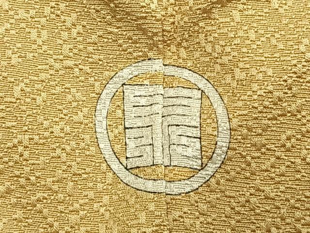 平和屋着物●上質な色無地　紫根染　草木染　霞地紋　花葉色　正絹　逸品　未使用　AABL3103fy