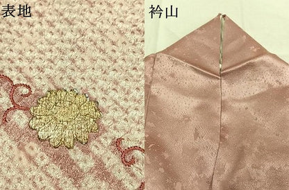 平和屋着物●訪問着　絞り　刺繍　枝梅松文　金糸　銀彩　正絹　逸品　AABL3109fy