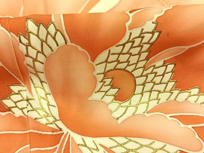 平和屋着物●豪華色留袖　舞花文　暈し染め　金彩　正絹　逸品　AABL3110fy