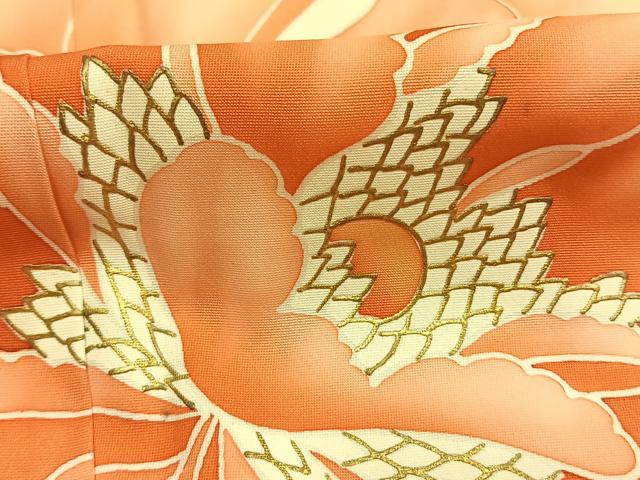 平和屋着物●豪華色留袖　舞花文　暈し染め　金彩　正絹　逸品　AABL3110fy