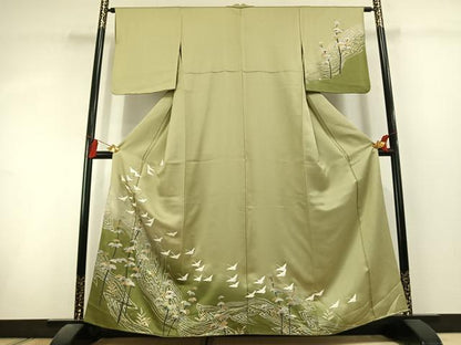 平和屋着物●訪問着　飛鳥枝松文　金銀彩　正絹　逸品　未使用　AABL3111fy
