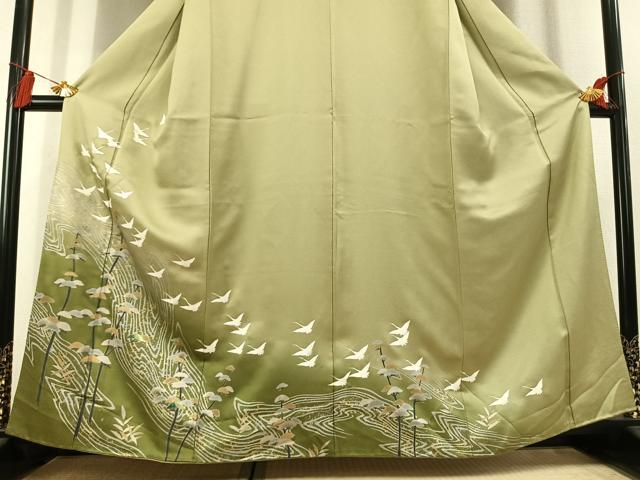 平和屋着物●訪問着　飛鳥枝松文　金銀彩　正絹　逸品　未使用　AABL3111fy