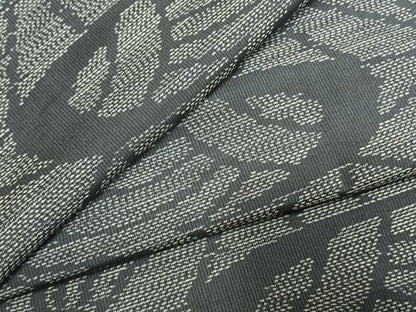 平和屋着物▼本場大島紬　幾何学文様　正絹　逸品　AABL3114fy
