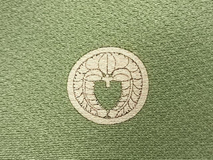 平和屋着物●本草木染作家　瑞寶　色無地　山葵色　正絹　逸品　AABL3115fy