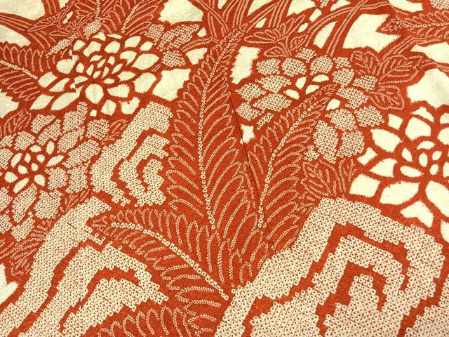 平和屋着物●豪華振袖　総絞り　草花文　正絹　逸品　AABL3121fy