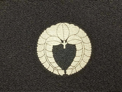 平和屋着物●豪華黒留袖　作家物　刺繍　草花文　正絹　逸品　未使用　AABL3123fy