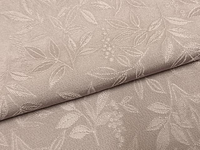 平和屋着物●上質な色無地　南天地紋　梅鼠色　ロング丈　正絹　逸品　AABL3129fy