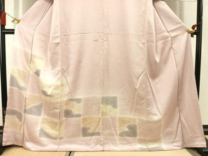 平和屋着物●訪問着　色紙文　暈し染め　正絹　逸品　AABL3138fy