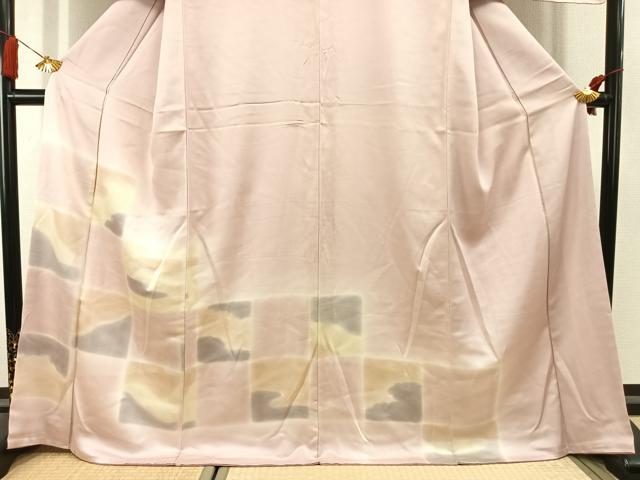 平和屋着物●訪問着　色紙文　暈し染め　正絹　逸品　AABL3138fy