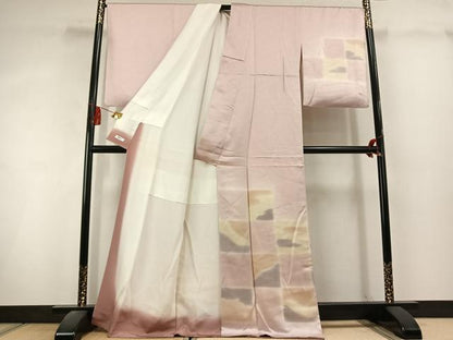 平和屋着物●訪問着　色紙文　暈し染め　正絹　逸品　AABL3138fy