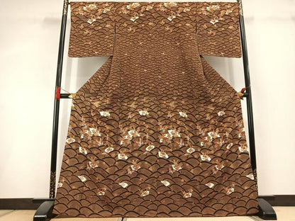 平和屋着物●訪問着　地紙花蝶文　金彩　正絹　逸品　AABL3141fy