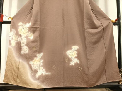 平和屋着物●訪問着　更紗花文　暈し染め　金彩　正絹　逸品　AABL3149fy