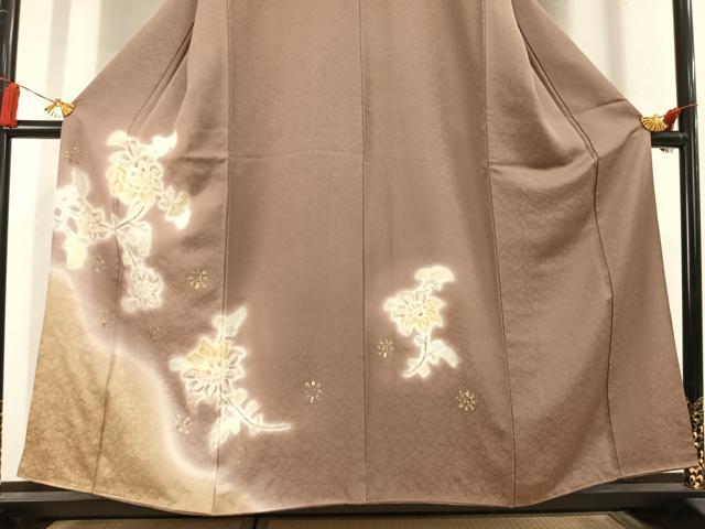 平和屋着物●訪問着　更紗花文　暈し染め　金彩　正絹　逸品　AABL3149fy