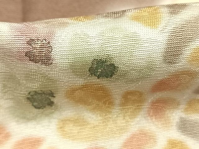 平和屋着物●訪問着　更紗花文　暈し染め　金彩　正絹　逸品　AABL3149fy