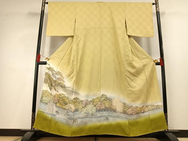 平和屋着物●豪華色留袖　作家物　風景文　暈し染め　正絹　逸品　AABL3157fy