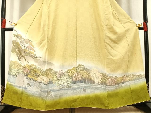 平和屋着物●豪華色留袖　作家物　風景文　暈し染め　正絹　逸品　AABL3157fy