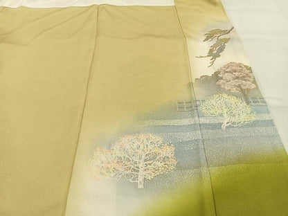 平和屋着物●豪華色留袖　作家物　風景文　暈し染め　正絹　逸品　AABL3157fy
