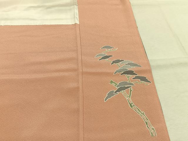平和屋着物●訪問着　友禅　枝松文　暈し染め　正絹　逸品　AABL3158fy