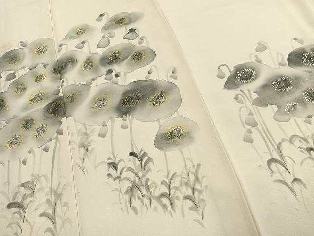 平和屋着物●東京友禅　熊谷好博子　訪問着　手描き　草花文　高島屋扱い　正絹　逸品　AABL3161fy