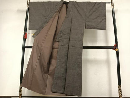 平和屋着物●男性　本場大島紬　亀甲柄　総詰　正絹　逸品　AABL3166fy