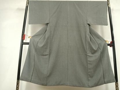 平和屋着物●男性　江戸小紋　縞　やまと誂製　正絹　逸品　AABL3167fy