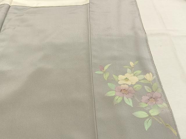 平和屋着物●訪問着　絵無工房　刺繍　枝花文　暈し染め　金銀彩　正絹　逸品　AABL3168fy