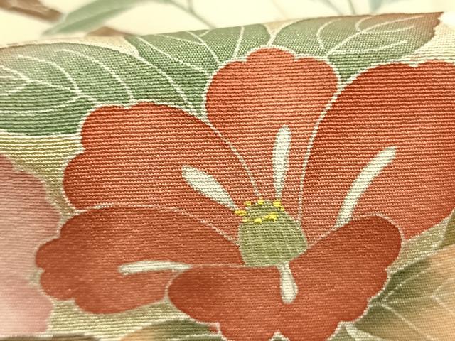 平和屋着物●訪問着　友禅　枝花文　暈し染め　正絹　逸品　AABL3170fy