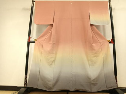 平和屋着物●京友禅伝統工芸士　坂東峰彩　訪問着　霞文　暈し染め　正絹　逸品　AABL3171fy