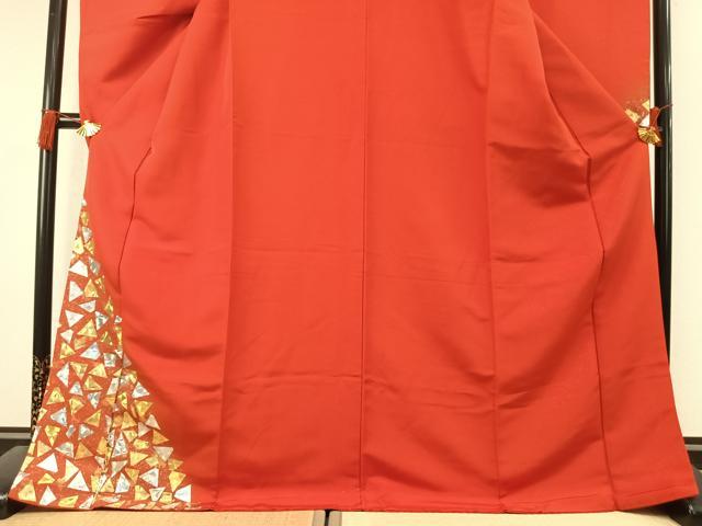 平和屋着物●豪華振袖　幾何学文様　金銀彩　銀通し地　正絹　逸品　AABL3172fy