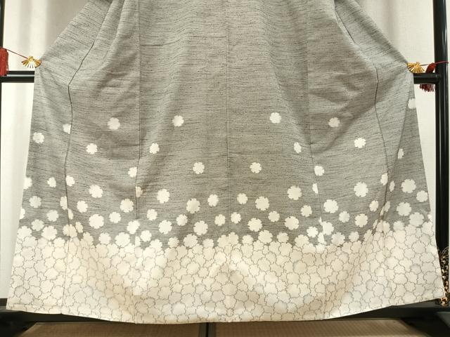 平和屋着物●訪問着　紬地　雪輪重ね文　正絹　逸品　AABL3173fy