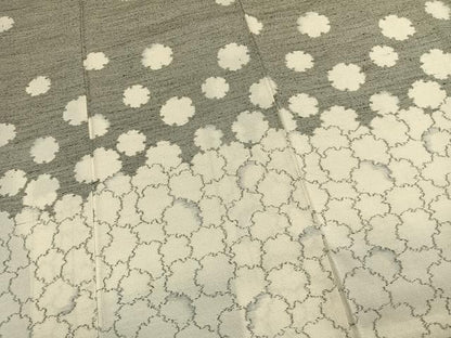 平和屋着物●訪問着　紬地　雪輪重ね文　正絹　逸品　AABL3173fy