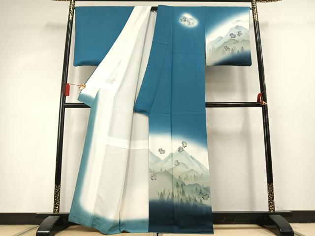 平和屋着物●訪問着　作家物　風景文　暈し染め　正絹　逸品　AABL3178fy