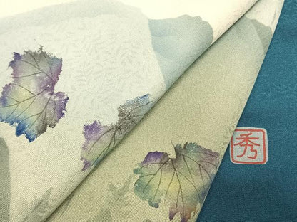 平和屋着物●訪問着　作家物　風景文　暈し染め　正絹　逸品　AABL3178fy
