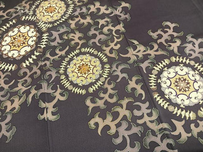 平和屋着物●訪問着　駒刺繍　吉祥花文　金彩　正絹　逸品　AABL3179fy