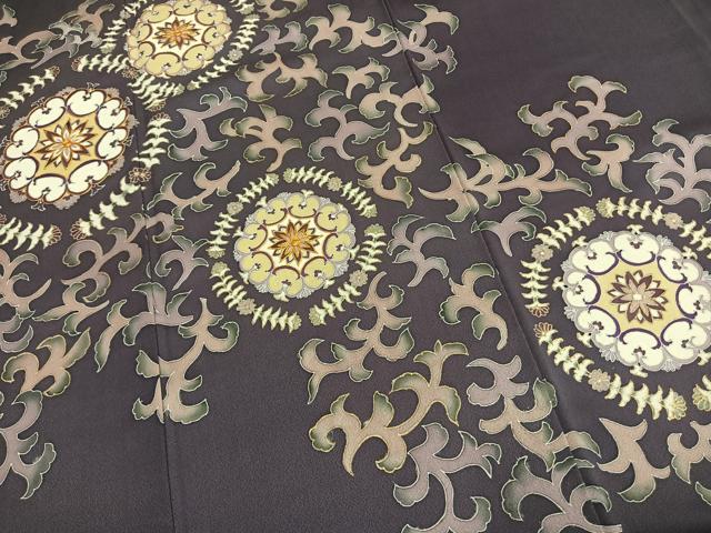 平和屋着物●訪問着　駒刺繍　吉祥花文　金彩　正絹　逸品　AABL3179fy