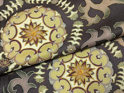 平和屋着物●訪問着　駒刺繍　吉祥花文　金彩　正絹　逸品　AABL3179fy